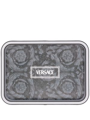 Versace logo-print tray - Grey