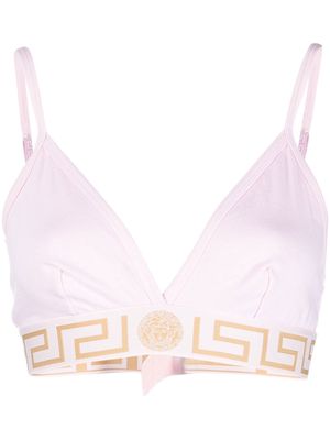 Versace logo-underband bra top - Pink