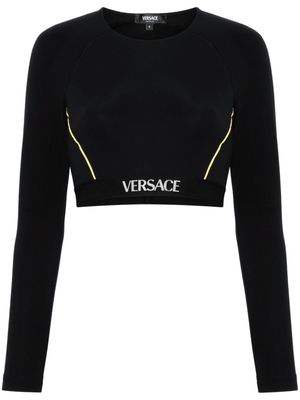 Versace logo-waistband performance top - Black