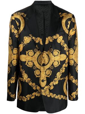 Versace Maschera Baroque print blazer - Black