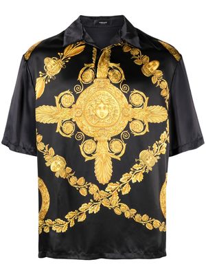Versace Maschera Baroque-print shirt - Black