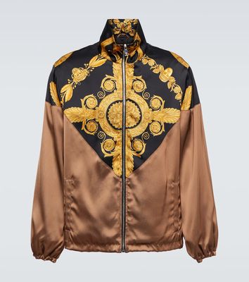 Versace Maschera Baroque satin bomber jacket