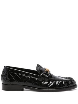Versace Medusa '95 crocodile-embossed loafers - Black