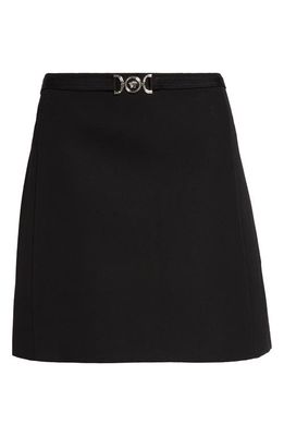 Versace Medusa '95 Grain de Poudre Miniskirt in Black