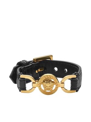 Versace Medusa '95 leather bracelet - Black