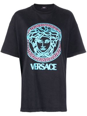 Versace Medusa-appliqué cotton T-shirt - Black