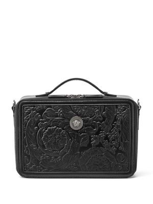 Versace Medusa Biggie Barocco leather messenger bag - Black