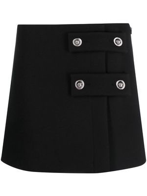 Versace Medusa button-embellished miniskirt - Black