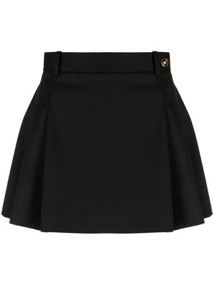 Versace Medusa-button pleated mini skirt - Black