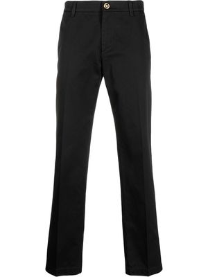 Versace Medusa-button straight-leg trousers - Black