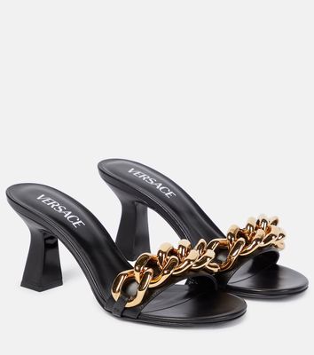 Versace Medusa chain-trimmed leather sandals