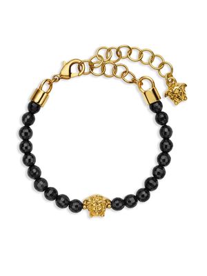 Versace Medusa charm bead bracelet - Black