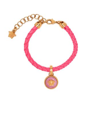 Versace Medusa charm leather bracelet - Pink