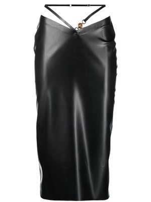Versace Medusa-embellished midi skirt - 1B000 NERO