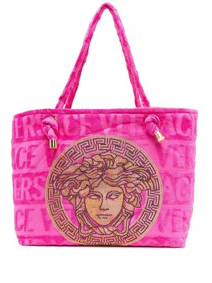 Versace Medusa-embellished tote bag - Pink