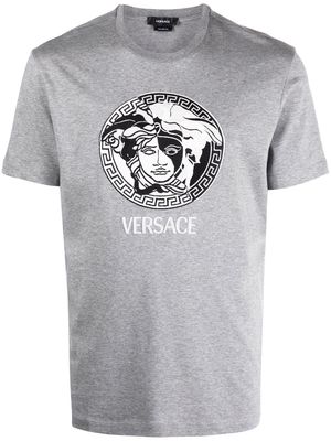 Versace Medusa embroidered T-shirt - Grey