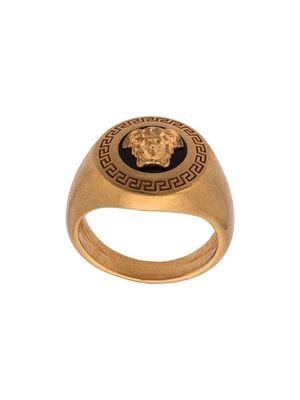 Versace Medusa enamel signet ring - Gold