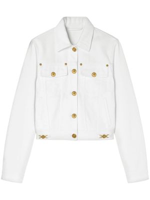 Versace Medusa Head-buttons denim jacket - White
