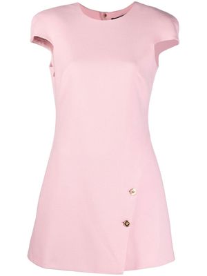 Versace Medusa Head-buttons mini dress - Pink