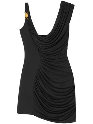 Versace Medusa-Head embellished asymmetric minidress - Black