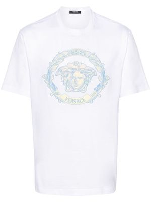 Versace Medusa Head-embroidered cotton T-shirt - White