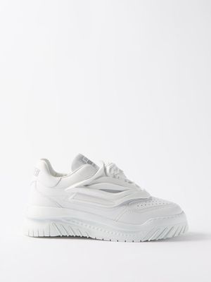 Versace - Medusa Head Leather Trainers - Mens - White