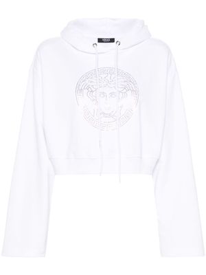 Versace Medusa Head-motif cotton hoodie - White