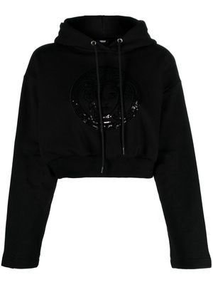 Versace Medusa Head-motif cropped hoodie - Black