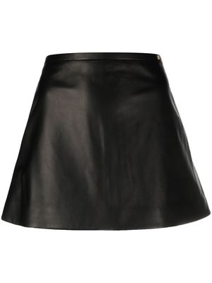 Versace Medusa leather miniskirt - Black