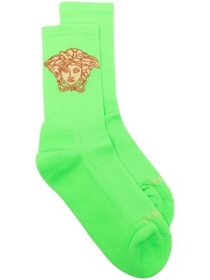 Versace Medusa logo mid-calf socks - Green