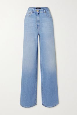Versace - Medusa Mid-rise Wide-leg Jeans - Blue