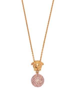 Versace Medusa-motif crystal-embellished necklace - Gold