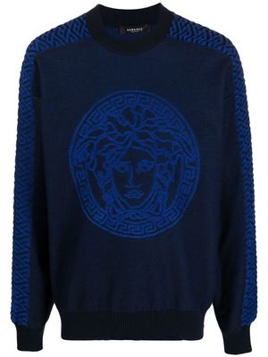 Versace Medusa motif jumper - Blue