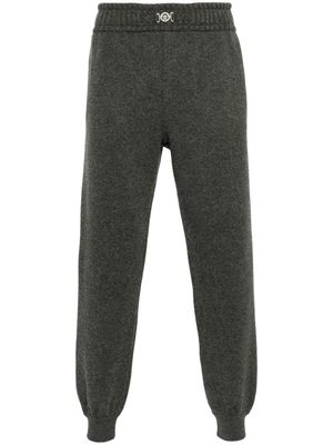 Versace Medusa-plaque knitted track pants - Grey