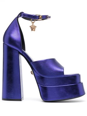 Versace Medusa-plaque open-toe sandals - Purple