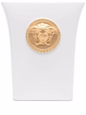 Versace Medusa-plaque porcelain vase - White