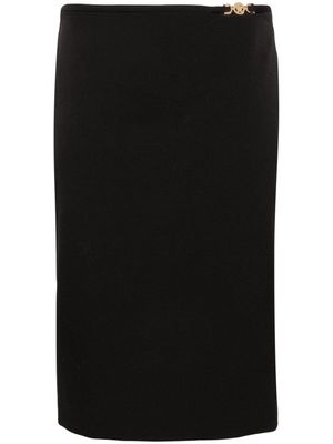 Versace Medusa-plaque stretch-wool skirt - Black
