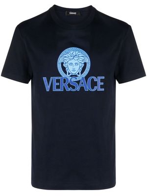 Versace Medusa-print cotton T-shirt - Blue