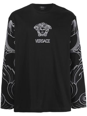 Versace Medusa-print detail T-shirt - Black