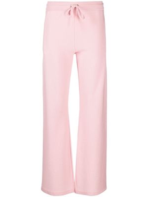 Versace Medusa ribbed-knit flared trousers - Pink