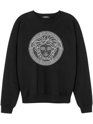 Versace Medusa Sliced-embroidery cotton embroidery - Black