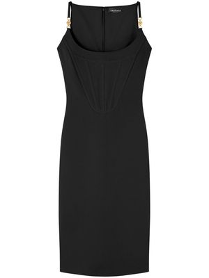 Versace Medusa-strap corset-style dress - Black