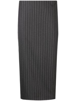 Versace mid-length pinstripe skirt - Grey