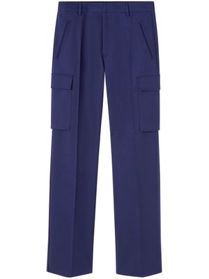 Versace mid-rise virgin-wool cargo trousers - Blue