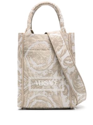 Versace mini Athena Barocco tote bag - Brown