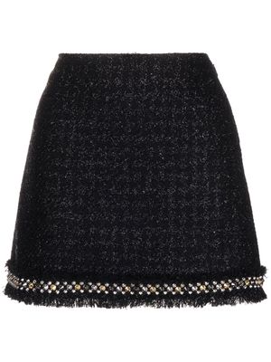 Versace monogram-jacquard mini skirt - Black