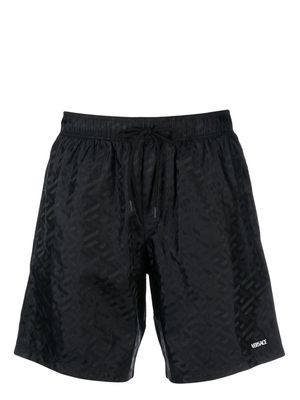 Versace monogram-pattern swim shorts - Black