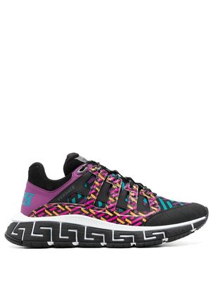 Versace multi-panel lace-up sneakers - Black