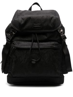 Versace Neo Nylon jacquard backpack - Black