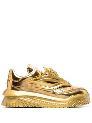 Versace Odissea metallic-effect sneakers - Gold